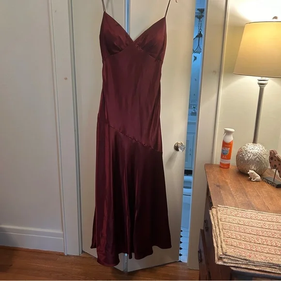 Christina Wu | Dresses | Cranberry Maroon Bridesmaid Dress | Poshmark